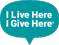 I live here I give here logo
